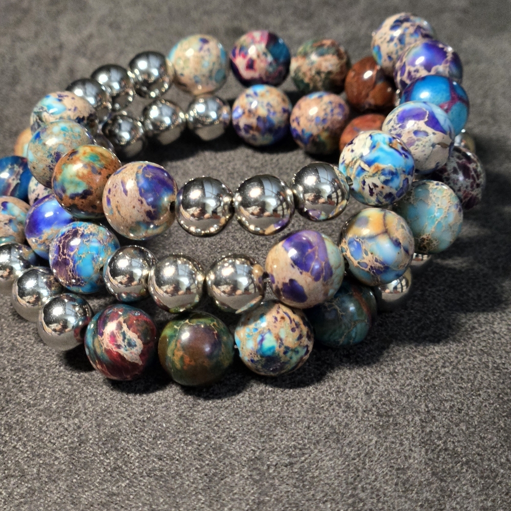 Colorful Beaded Bracelet Set - Picture 2 of 4